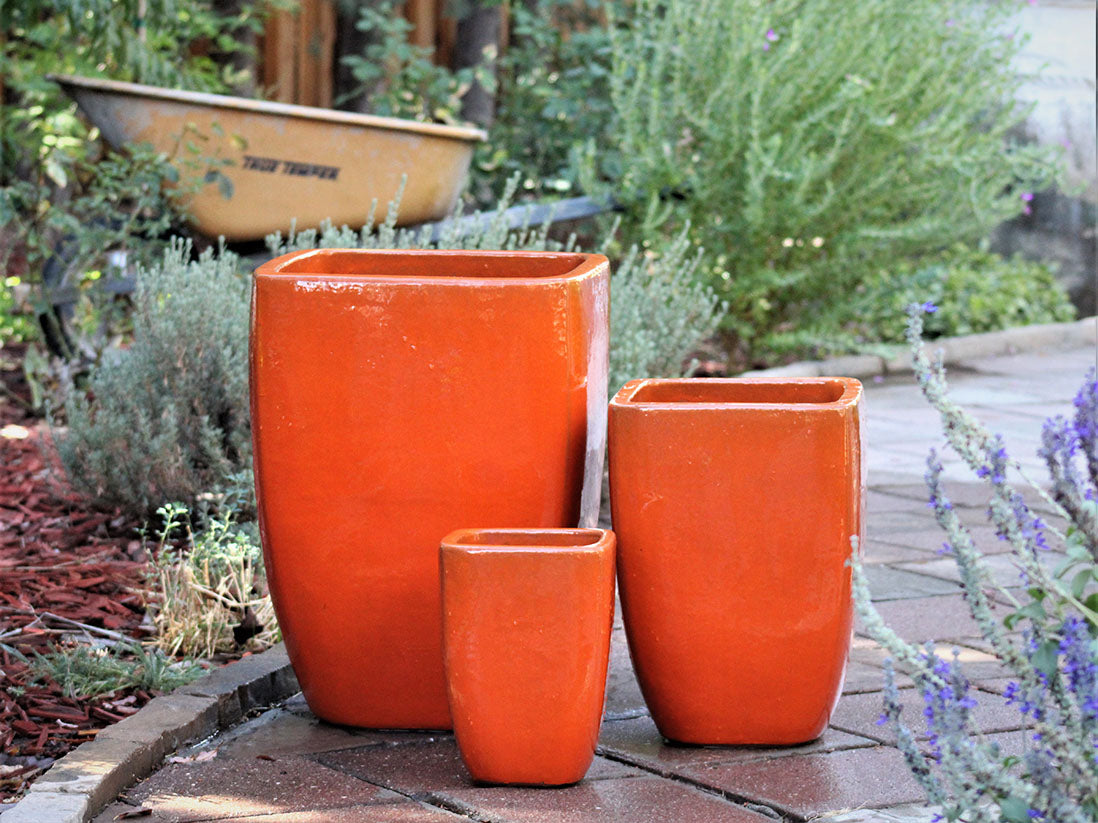 Round Square Pots - Set of 3