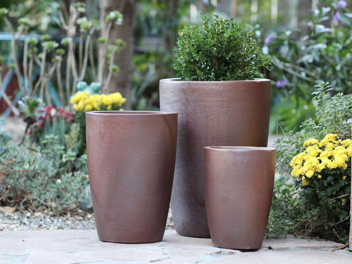 Slim Round Planter - Set of 3 (Clay) Slim Round Planter - Set of 3 (Clay)