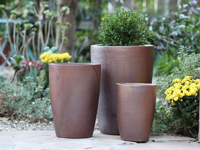 Slim Round Planter - (Clay) By Plantatorem
