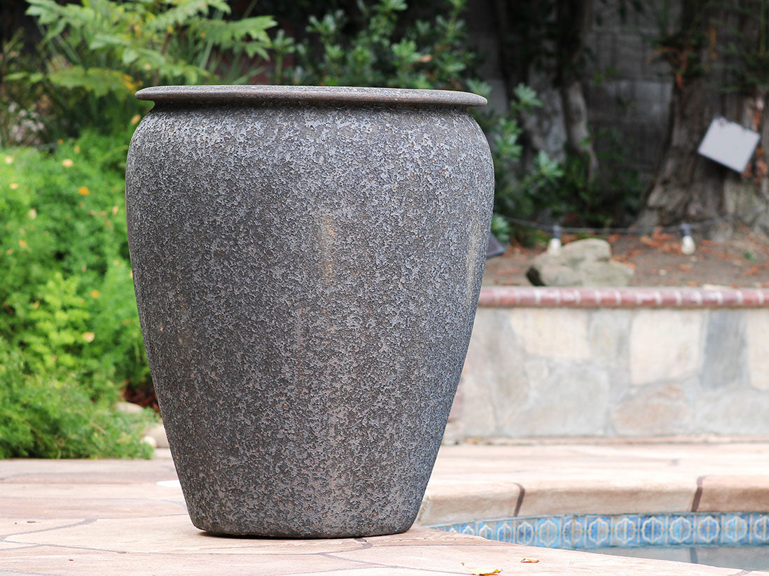 Large Rocks Planters Buy Extra Large Urn Smooth Finish Silver Rock Planter – PLANTATOREM