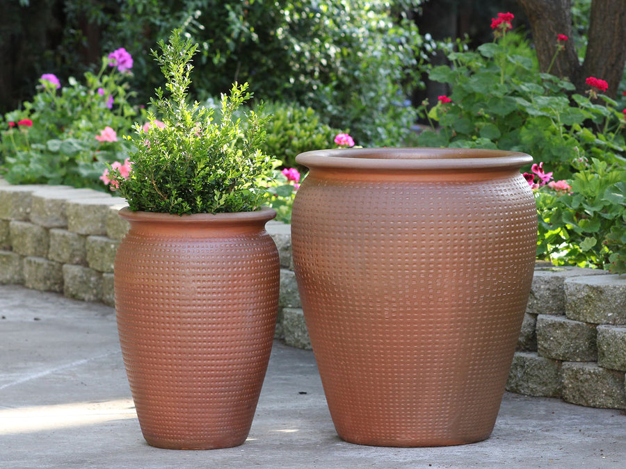 Manhattan Jar Planter Set of 2 in Clay