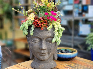 Buddha Head Planter