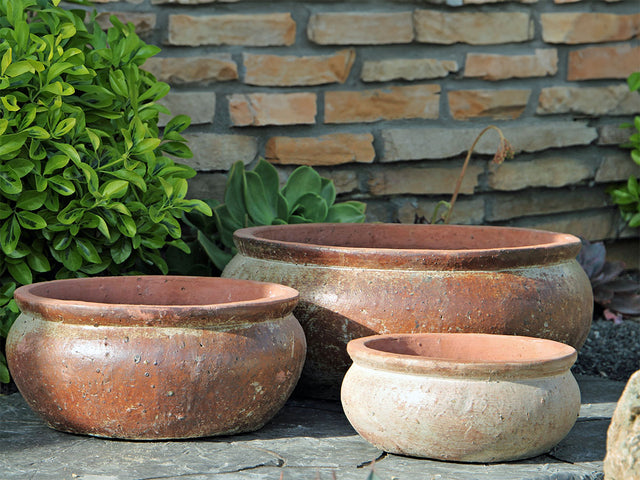 pots and plants for sale Buy Rounded Rim Low Parco Planters Set of 3 Atlantis Sky