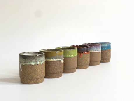 Floret Baby Succulent Drip Glaze Cup 3.5"x4.0"