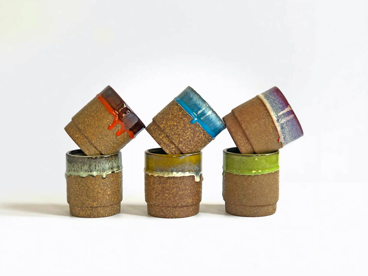 Floret Baby Succulent Drip Glaze Cup 3.5"x4.0"