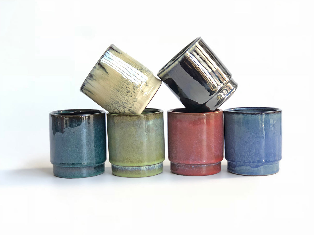 Floret Baby Succulent Full Glaze Cup 3.5"x4.0"