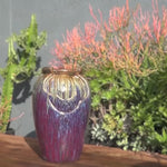 Tea Garden Fountain ( Red Copper on Violet )